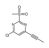 4-chloro-2-methylsulfonyl-6-prop-1-ynylpyrimidine结构式