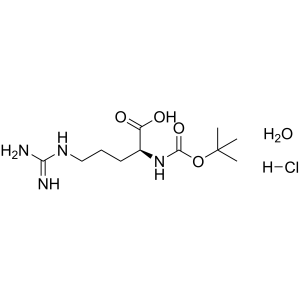 N-Boc-L-精氨酸盐酸盐(一水)结构式
