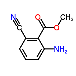 2-氨基-6-氰基苯甲酸甲酯结构式