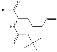 (2R)-2-(Boc-amino)-6-heptenoic acid Structure