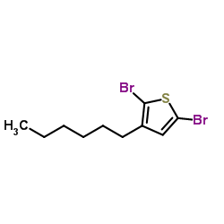 2,5-二溴-3-己基噻吩结构式