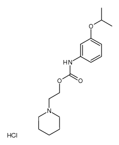 2-(piperidin-1-yl)ethyl (3-isopropoxyphenyl)carbamate hydrochloride结构式