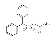 2-[(二苯基甲基)磺酰基]乙酰胺结构式