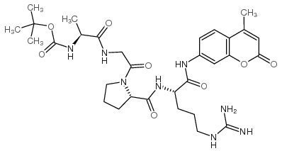 boc-ala-gly-pro-arg-7-amino-4-methylcoumarin Structure