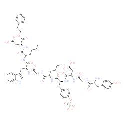 cholecystokinin (26-32), Tyr-Gly-Nle(28,31) phenethyl ester-结构式
