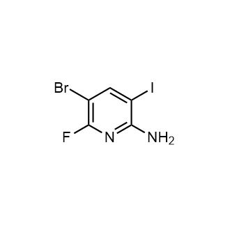 5-溴-6-氟-3-碘吡啶-2-胺结构式