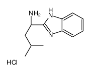 (R)-1-(1H-苯并咪唑-2-基)-3-甲基丁胺盐酸盐结构式