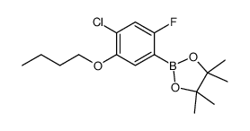 2-(5-丁氧基-4-氯-2-氟苯基)-4455-四甲基-132-二噁硼烷结构式
