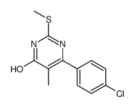 6-(4-氯苯基)-5-甲基-2-(甲基硫代)嘧啶-4-醇结构式