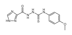 4-(4-methoxyphenyl)-1-(1,2,4-triazol-3-yl-carbonyl)-thiosemicarbazide结构式