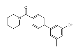 [4-(3-hydroxy-5-methylphenyl)phenyl]-piperidin-1-ylmethanone Structure