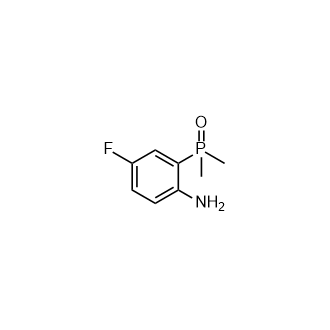 (2-氨基-5-氟苯基)二甲基氧化膦结构式