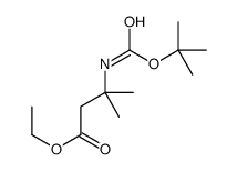 3-(叔丁氧基羰基氨基)-3-甲基丁酸乙酯结构式