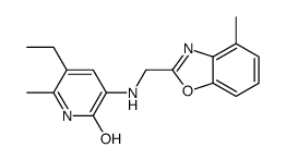 5-ethyl-6-methyl-3-[(4-methyl-1,3-benzoxazol-2-yl)methylamino]-1H-pyridin-2-one结构式