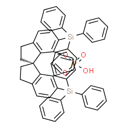 (11aR)-3,7-双(三苯基甲硅烷基)-10,11,12,13-四氢-5-羟基-5-氧二茚并[7,1-de:1'',7'-fg][1,3,2]二氧磷杂八环结构式