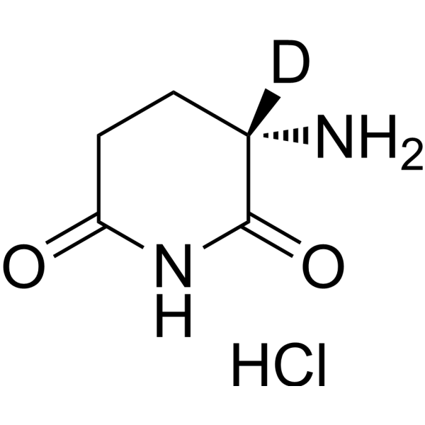 (S)-3-Aminopiperidine-2,6-dione-d1 hydrochloride Structure