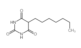 2,4,6(1H,3H,5H)-Pyrimidinetrione,5-heptyl-结构式