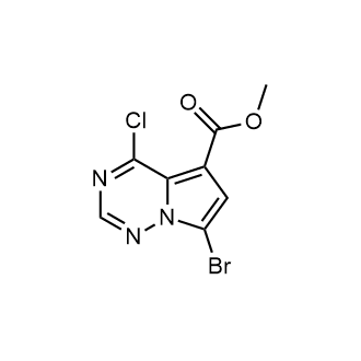 7-溴-4-氯吡咯并[2,1-f][1,2,4]三嗪-5-甲酸甲酯结构式