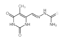 Hydrazinecarbothioamide,2-[(1,2,3,6-tetrahydro-5-methyl-2,6-dioxo-4-pyrimidinyl)methylene]-结构式