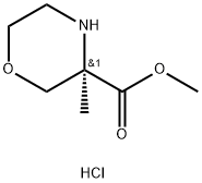 (3R)-3-甲基吗啉-3-羧酸甲酯盐酸盐结构式