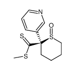 cis-methyl 2-(3-pyridyl)tetrahydrothiopyran-2-carbodithioate 1-oxide Structure