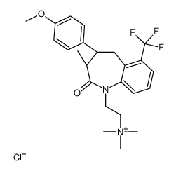 2-[(3R,4R)-4-(4-methoxyphenyl)-3-methyl-2-oxo-6-(trifluoromethyl)-4,5-dihydro-3H-1-benzazepin-1-yl]ethyl-trimethylazanium,chloride Structure