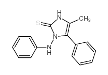 2H-Imidazole-2-thione, 1,3-dihydro-4-methyl-5-phenyl-1-(phenylamino)-结构式
