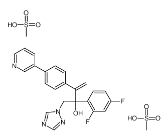 2-(2,4-difluorophenyl)-3-(4-pyridin-3-ylphenyl)-1-(1,2,4-triazol-1-yl)but-3-en-2-ol,methanesulfonic acid Structure