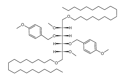 1,6-di-O-octadecyl-2,5-di-O-methyl-3,4-bis-O-(4-methoxybenzyl)-D-mannitol Structure