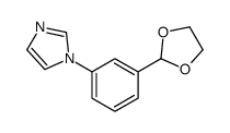 1-[3-(1,3-二氧杂烷-2-基)苯基]-1H-咪唑结构式