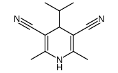 2,6-dimethyl-4-propan-2-yl-1,4-dihydropyridine-3,5-dicarbonitrile结构式