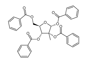 2-C-甲基-alpha-D-呋喃核糖四苯甲酸酯结构式