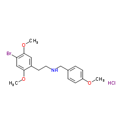 2-(4-Bromo-2,5-dimethoxyphenyl)-N-(4-methoxybenzyl)ethanamine hydrochloride (1:1) Structure