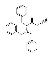 4S-4-Dibenzylamino-3-oxo-5-phenylpentanonitrile Structure