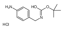 N-[(4-Aminophenyl)methyl]carbamic acid 1,1-dimethylethyl ester hydrochloride Structure