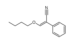 trans-1-Butyloxy-2-cyan-2-phenyl-aethylen Structure