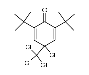 4-chloro-4-trichloromethyl-2,6-di-tert-butylcyclohexadienone结构式