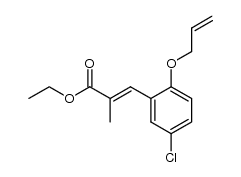 Ethyl 2-methyl-3-(2-allyloxy-5-chlorophenyl)propenoate Structure