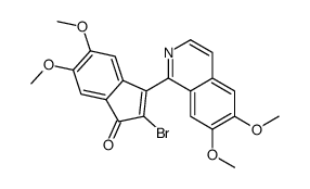 2-Bromo-3-(6,7-dimethoxyisoquinolin-1-yl)-5,6-dimethoxy-1H-inden-1-one结构式
