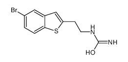 2-(5-bromo-1-benzothiophen-2-yl)ethylurea结构式