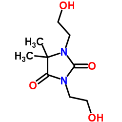 1,3-二羟乙基-5,5-二甲基海因结构式