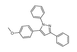 1,3-二苯基-5-(4-甲氧基苯基)-1H-吡唑结构式