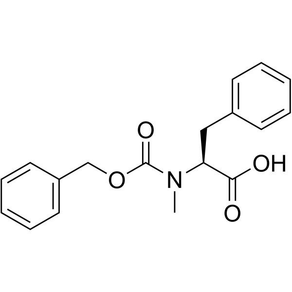 N-苄氧羰基-N-甲基-L-苯丙氨酸结构式