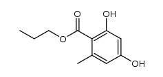 propyl 2,4-dihydroxy-6-methylbenzoate结构式