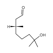 (+)-7-hydroxy-3,7-dimethyloctanal结构式