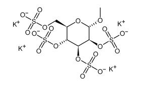甲基α-D-甘露吡喃糖苷2,3,4,6-四硫酸钾盐结构式