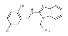 4-bromo-2-[[(1-ethylbenzimidazol-2-yl)amino]methyl]phenol Structure