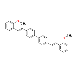 4,4'-Bis[(E)-2-(2-methoxyphenyl)vinyl]biphenyl Structure