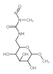 a-D-Glucopyranoside, methyl6-deoxy-6-[[(methylnitrosoamino)carbonyl]amino]- Structure