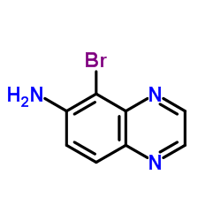 6-Amino-5-bromoquinoxaline Structure